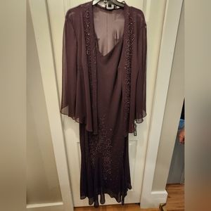 Mother of the Bride dress, size 30, color eggplant